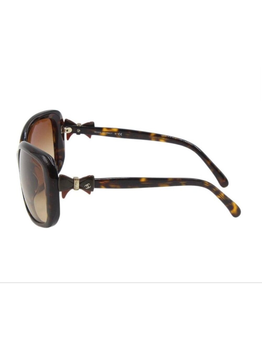 Chanel Side Ribbon Tortoiseshell Sunglasses Eyewear - Picture 3 of 9